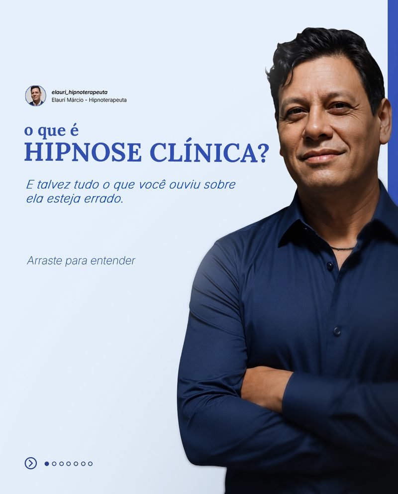 O que é hipnose clínica? — post no Instagram de Elauri Márcio
